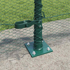 Hexagonal Fence Concrete Base PVC-Coated Steel mesh Size Green