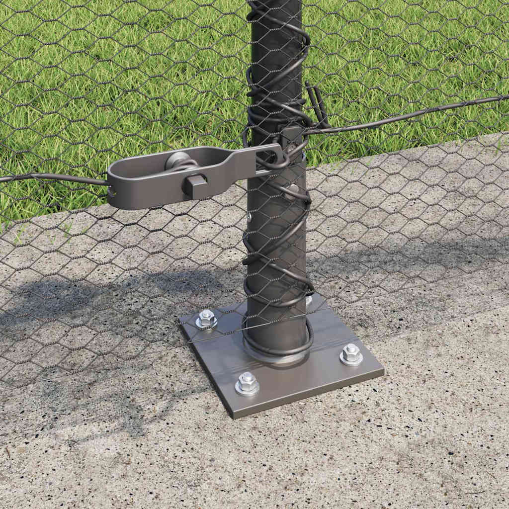 vidaXL Hexagonal Fence with Concrete Base 25 x 0.6 m PVC-Coated Steel 4