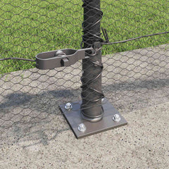 vidaXL Hexagonal Fence with Concrete Base 25 x 0.6 m PVC-Coated Steel 4