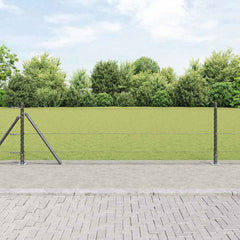 vidaXL Hexagonal Fence with Concrete Base 25 x 0.6 m PVC-Coated Steel 1