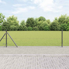vidaXL Hexagonal Fence with Concrete Base 25 x 0.6 m PVC-Coated Steel 1