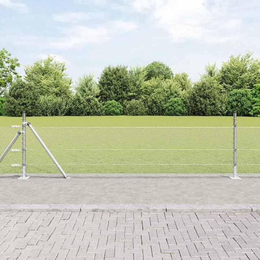 Hexagonal Fence with Concrete Base Galvanised Steel