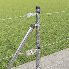 vidaXL Hexagonal Fence with Concrete Base 10 x 0.6 m Galvanised Steel 5