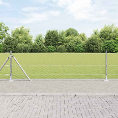 vidaXL Hexagonal Fence with Concrete Base 10 x 0.6 m Galvanised Steel 1