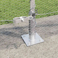 vidaXL Hexagonal Fence with Concrete Base 10 x 0.8 m Galvanised Steel 4