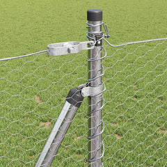 vidaXL Hexagonal Fence with Concrete Base 10 x 0.8 m Galvanised Steel 5