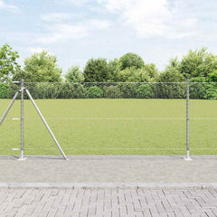 vidaXL Hexagonal Fence with Concrete Base 10 x 0.8 m Galvanised Steel 1
