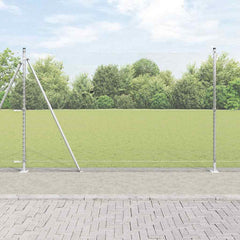 vidaXL Hexagonal Fence with Concrete Base 10 x 1 m Galvanised Steel mesh Size 13 mm mesh