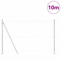 vidaXL Hexagonal Fence with Concrete Base 10 x 1.4 m Galvanised Steel 3
