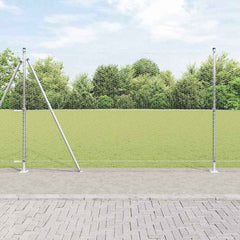 vidaXL Hexagonal Fence with Concrete Base 10 x 1.5 m Galvanised Steel 1