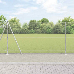 vidaXL Hexagonal Fence with Concrete Base 25 x 1 m mesh Size 13 mm mesh Galvanised Steel