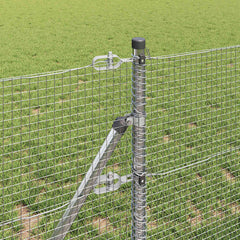 vidaXL Welded Wire Fence Ground Fix 10 x 0.5 m Galvanised Steel Silver 4