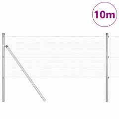 vidaXL Welded Wire Fence Ground Fix 10 x 0.6 m Galvanised Steel Silver 3