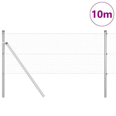 vidaXL Welded Wire Fence Ground Fix 10 x 0.6 m Galvanised Steel Silver 3