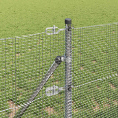 vidaXL Welded Wire Fence Ground Fix 25 x 0.6 m Galvanised Steel Silver 4