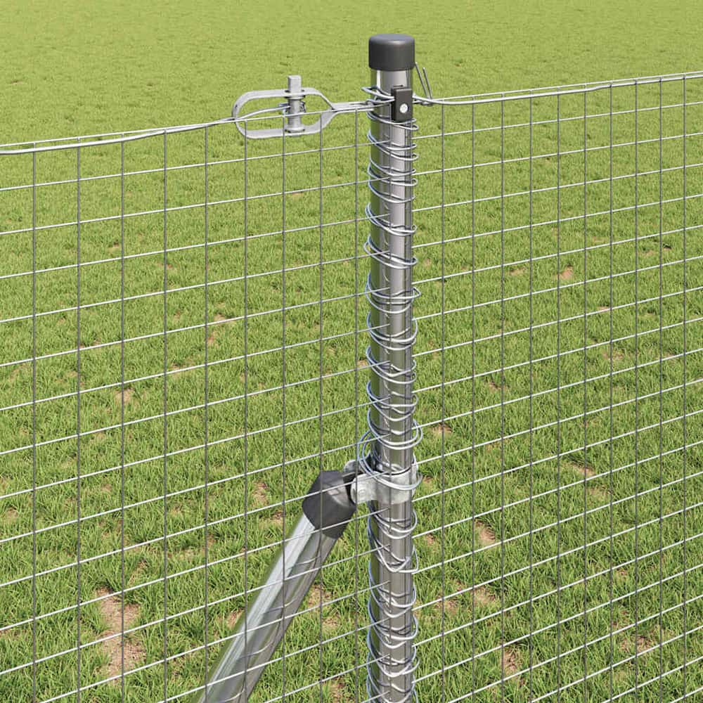 Welded Wire Fence Ground Fix 50 x 1 m Silver Galvanised Steel mesh Size 2.5 x 2.5 cm mesh 1 m