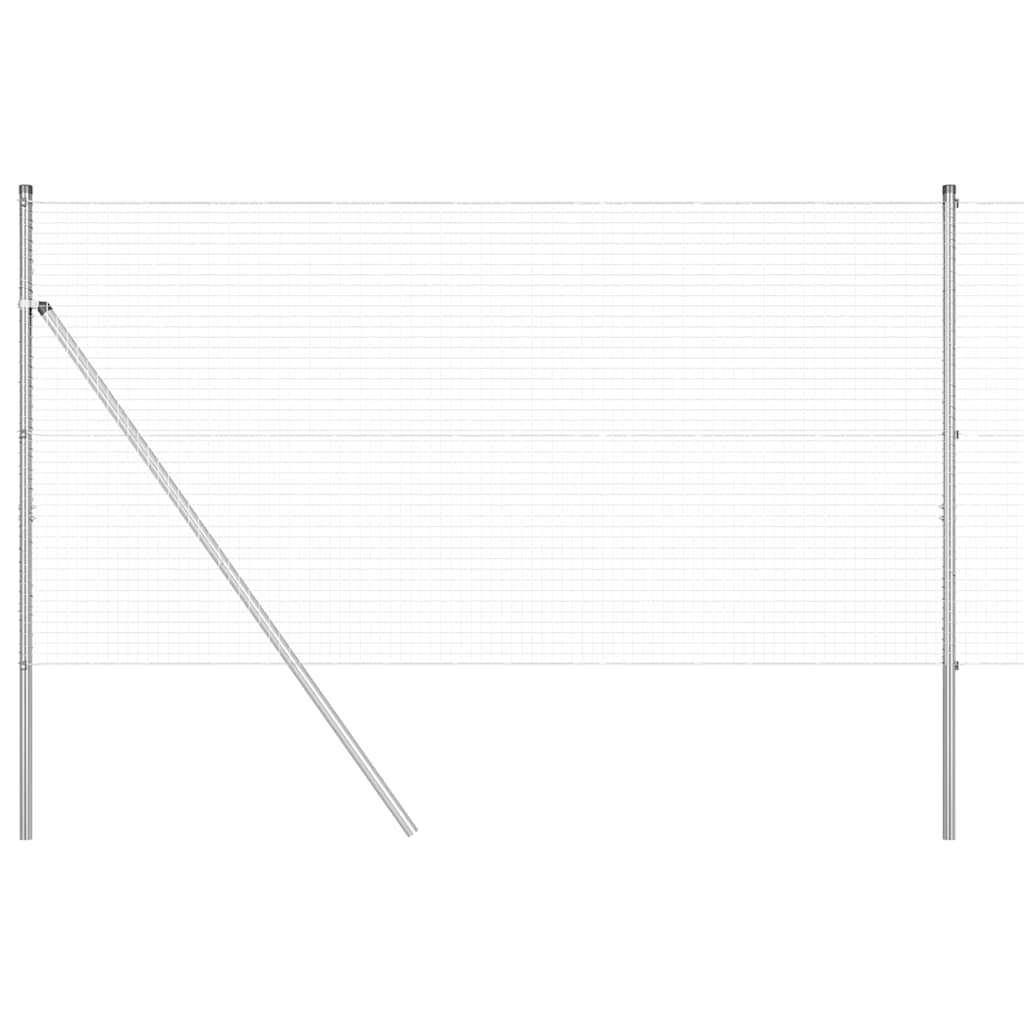 Welded Wire Fence Ground Fix 50 x 1 m Silver Galvanised Steel mesh Size 2.5 x 2.5 cm mesh 1 m