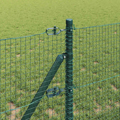 vidaXL Welded Wire Fence Ground Fix 10 x 0.6 m PVC-Coated Steel Green 4