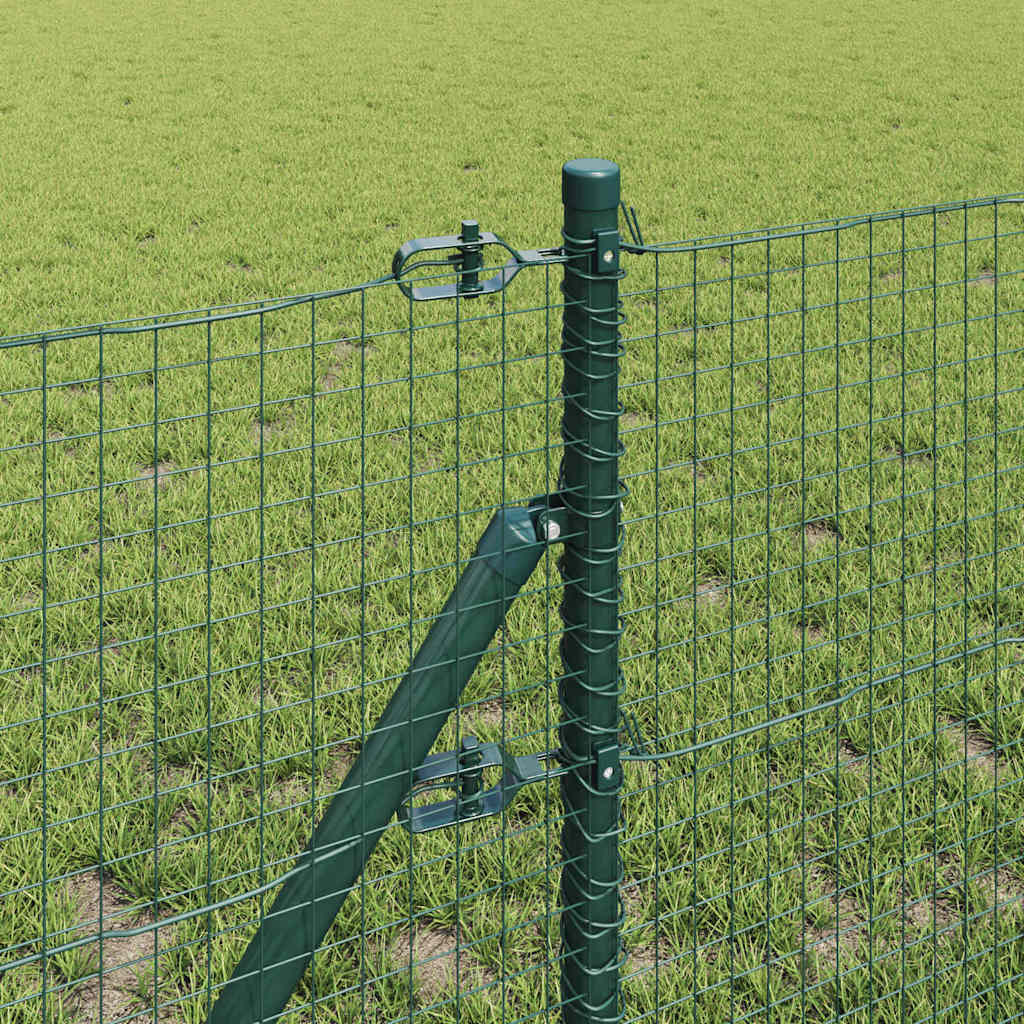vidaXL Welded Wire Fence Ground Fix 10 x 0.6 m PVC-Coated Steel Green 4