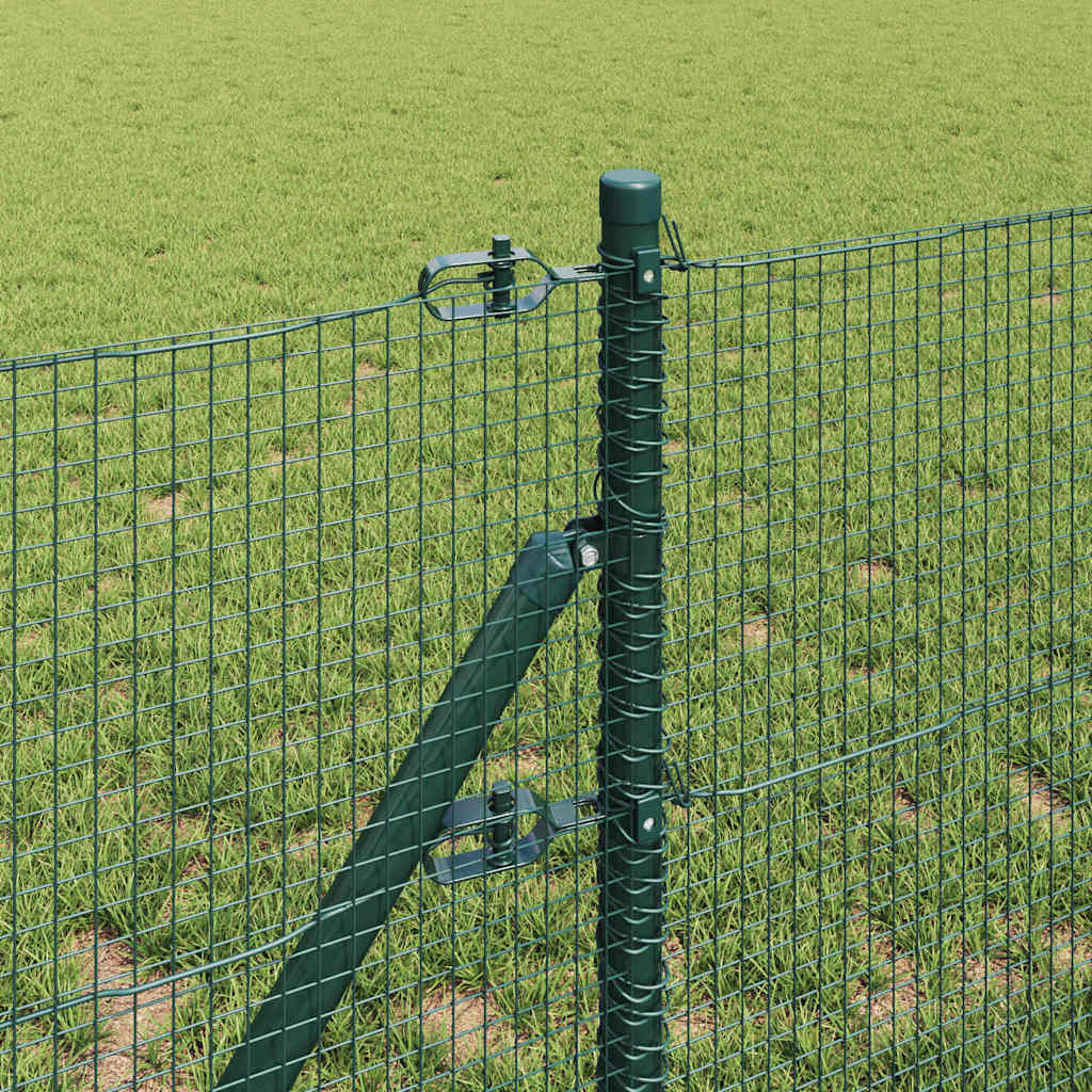 vidaXL Welded Wire Fence Ground Fix 10 x 0.8 m PVC-Coated Steel Green 4