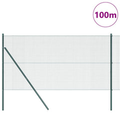 Welded Wire Fence Ground Fix 100 x 0.4 m PVC-Coated Steel Green 1 m 1.2 x 1.2 cm mesh