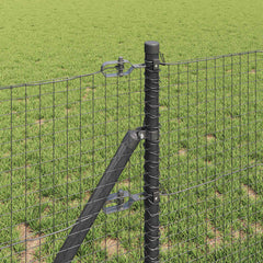 vidaXL Welded Wire Fence Ground Fix 10 x 0.6 m PVC-Coated Steel Grey 4