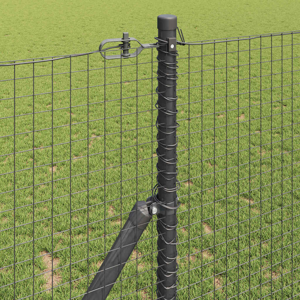 Welded Wire Fence Ground Fix 25 x 1 m PVC-Coated Steel Grey mesh Size 2.5 x 2.5 cm mesh 1 m
