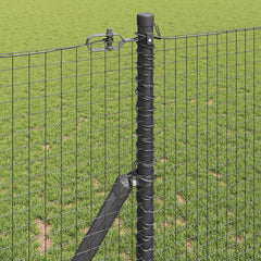 Welded Wire Fence Ground Fix 25 x 1 m PVC-Coated Steel Grey mesh Size 2.5 x 2.5 cm mesh 1 m