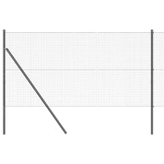 Welded Wire Fence Ground Fix 25 x 1 m PVC-Coated Steel Grey mesh Size 2.5 x 2.5 cm mesh 1 m