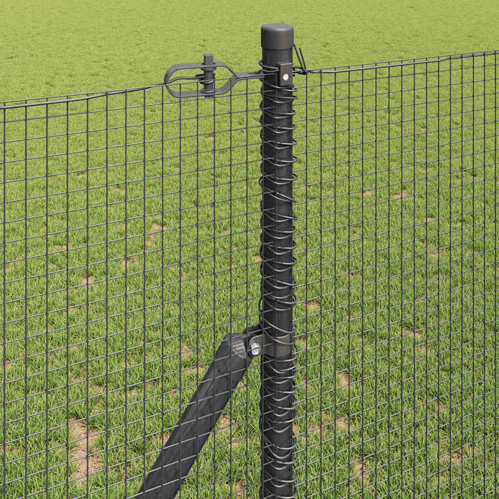 Welded Wire Fence Ground Fix 50 x 1 m PVC-Coated Steel Grey mesh Size 1.6 x 1.6 cm mesh 1 m