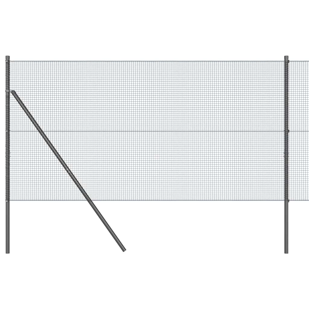 Welded Wire Fence Ground Fix 50 x 1 m PVC-Coated Steel Grey mesh Size 1.6 x 1.6 cm mesh 1 m
