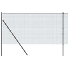 Welded Wire Fence Ground Fix 50 x 1 m PVC-Coated Steel Grey mesh Size 1.6 x 1.6 cm mesh 1 m