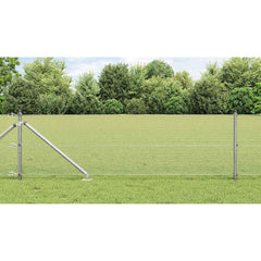 vidaXL Welded Wire Fence with Spikes 10 x 0.8 m Galvanised Steel Mesh 1