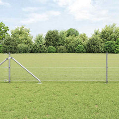 vidaXL Welded Wire Fence with Spikes 10 x 0.8 m Galvanised Steel Mesh 4