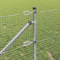 vidaXL Welded Wire Fence with Spikes 10 x 0.8 m Galvanised Steel Mesh 4