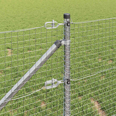 vidaXL Welded Wire Fence with Spikes 10 x 0.8 m Galvanised Steel Mesh 4