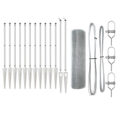 Welded Wire Fence with Spikes 25 x 0.4 m Mesh Galvanised Steel mesh Size 12 x 12 mm mesh 0.8 m