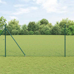 Welded Wire Fence with Spikes 10 x 1 m PVC-coated Steel Green mesh Size 19 x 19 mm mesh 1.5 m
