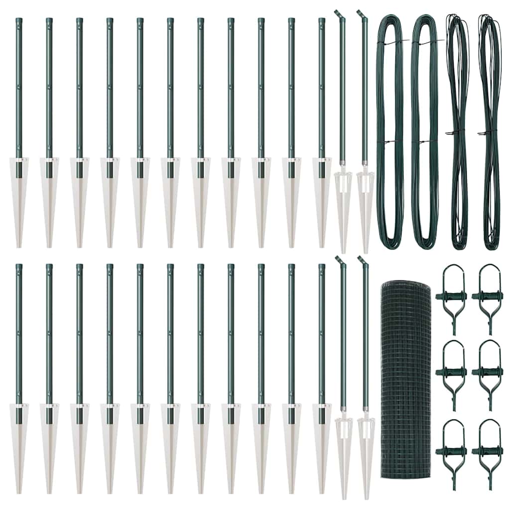 Welded Wire Fence Spikes PVC-coated Steel Green mesh Size