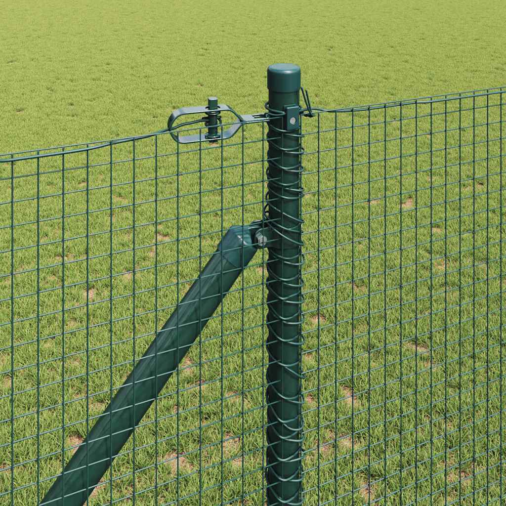 Welded Wire Fence with Spikes 50 x 1 m PVC-coated Steel Green mesh Size 19 x 19 mm mesh 1 m