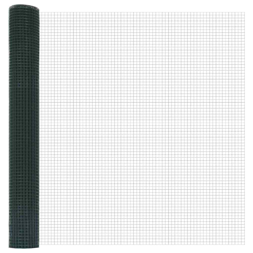 Welded Wire Fence Spikes PVC-coated Steel Green mesh