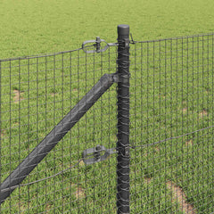 vidaXL Welded Wire Fence with Spikes 10 x 0.8 m PVC-coated Steel Grey 4