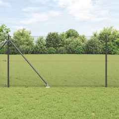Welded Wire Fence with Spikes 10 x 1 m PVC-coated Steel Grey mesh Size 12 x 12 mm mesh 1 m
