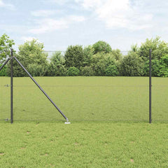Welded Wire Fence Spikes PVC-coated Steel Grey mesh Size