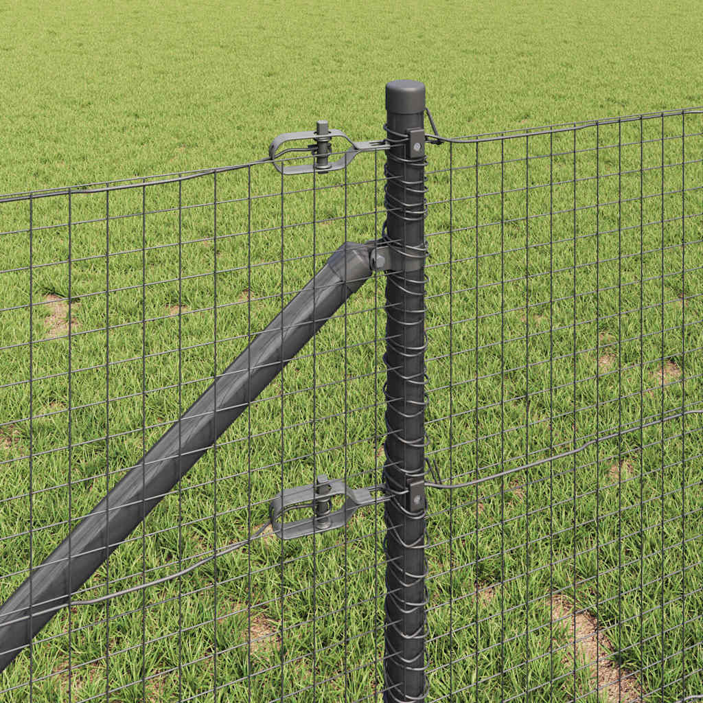 Welded Wire Fence Spikes PVC-coated Steel Grey mesh