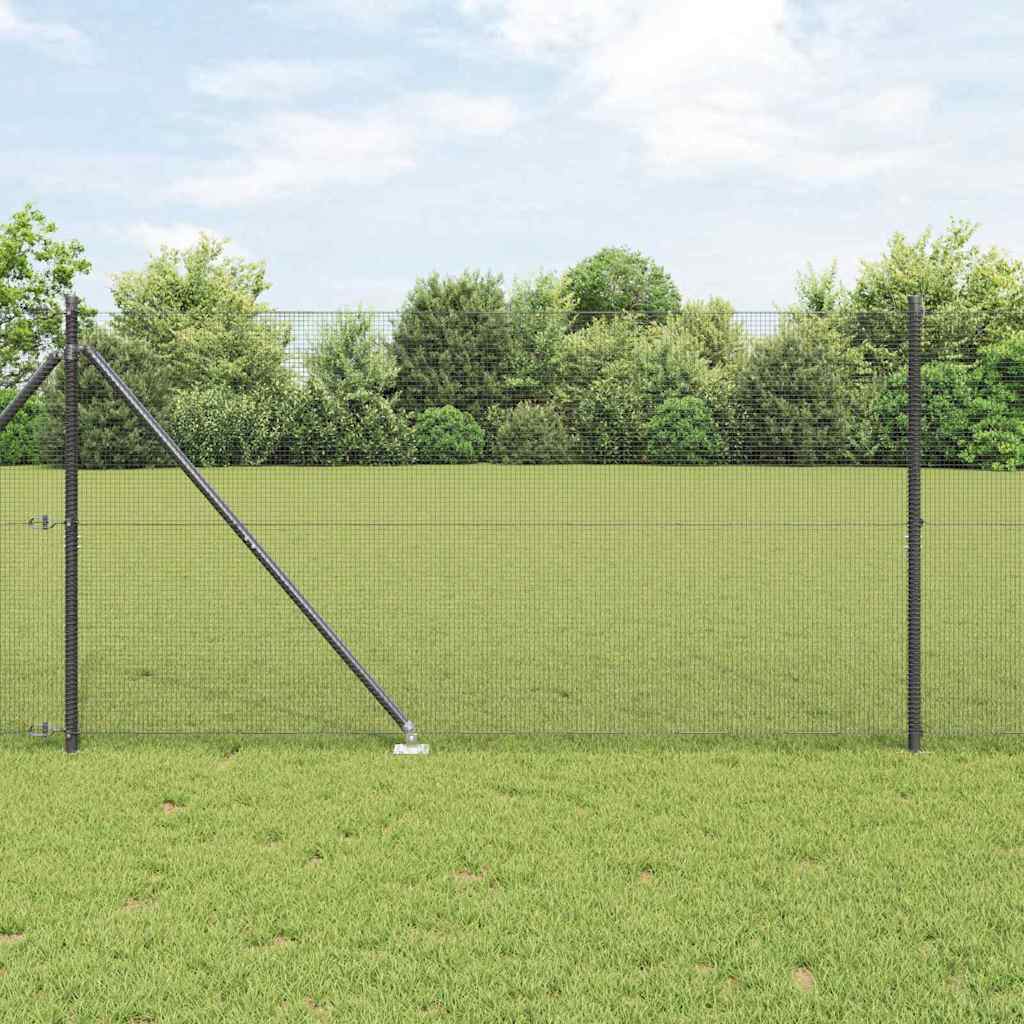 Welded Wire Fence Spikes PVC-coated Steel Grey mesh Size