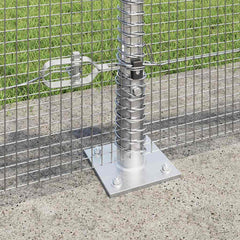 vidaXL Welded Wire Fence with Concrete Base 10 x 0.4 m Silver Mesh 4