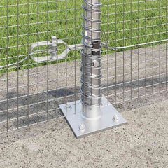 vidaXL Welded Wire Fence with Concrete Base 25 x 0.4 m Silver Mesh 4