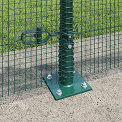 vidaXL Welded Wire Fence with Concrete Base 10 x 0.4 m Green Mesh 4