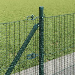 vidaXL Welded Wire Fence with Concrete Base 10 x 0.4 m Green Mesh 5